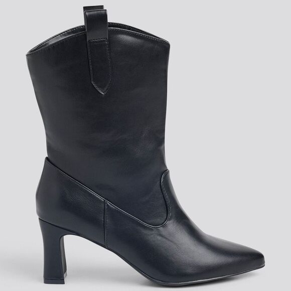 Fashion to Figure Boots Women’s 9W Illisa Black Pointed Toe Western Heeled NWT - Picture 1 of 9